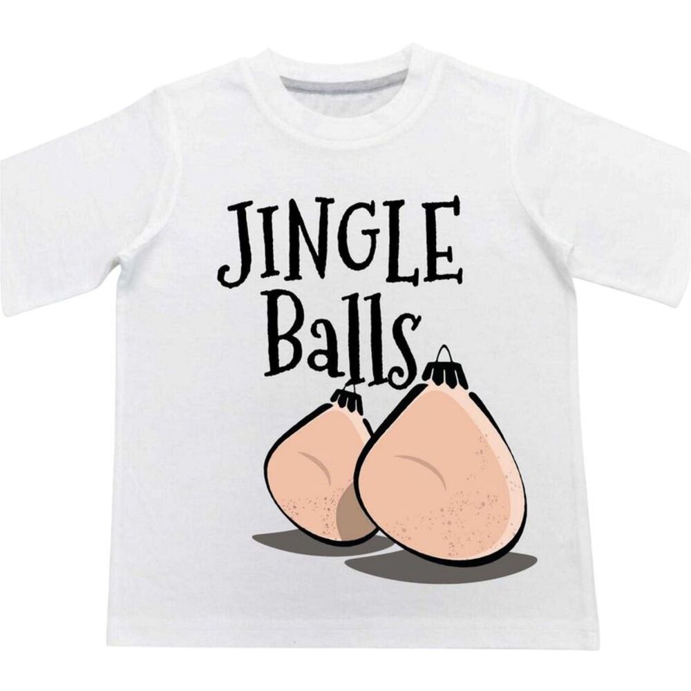 Linea Mens Jingle Balls Printed T-Shirt / White